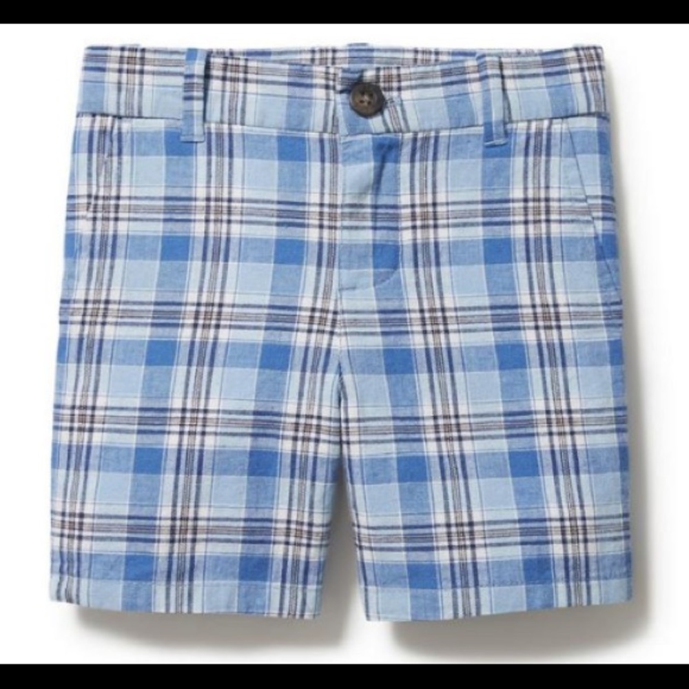 Janie and Jack Plaid Linen Short
